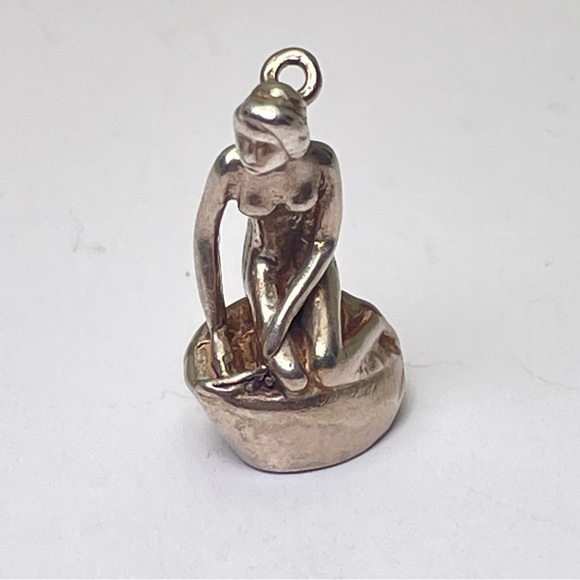 Vintage Sterling Silver Little Mermaid Charm - Picture 6 of 13